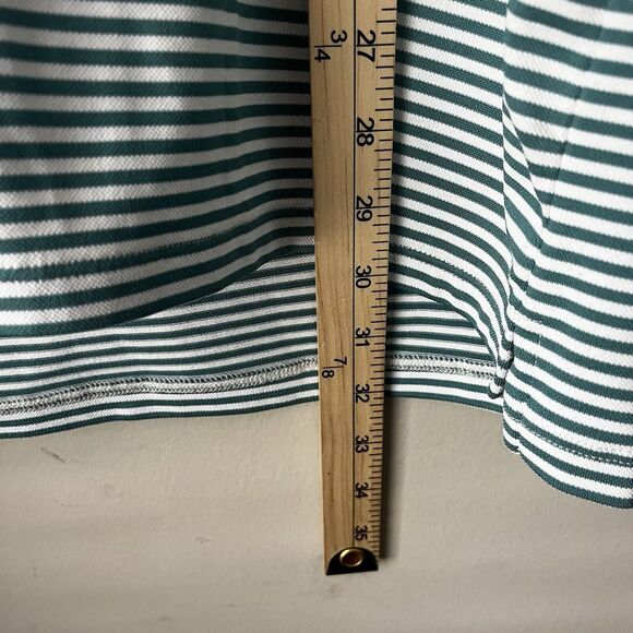 G/FORE Green and White Striped Polo Shirt - Picture 6 of 9